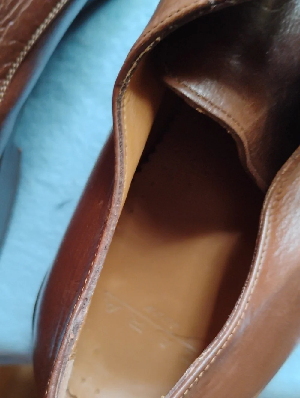 Zara Men's Brown Leather Derby Shoes